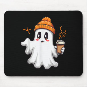 Cute Ghost Lace Toddler Ghost Pumpkin Ice Coffee H Mouse Mat