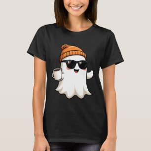 Cute Ghost lace Toddler Ghost Pumpkin Ice Coffee H T-Shirt