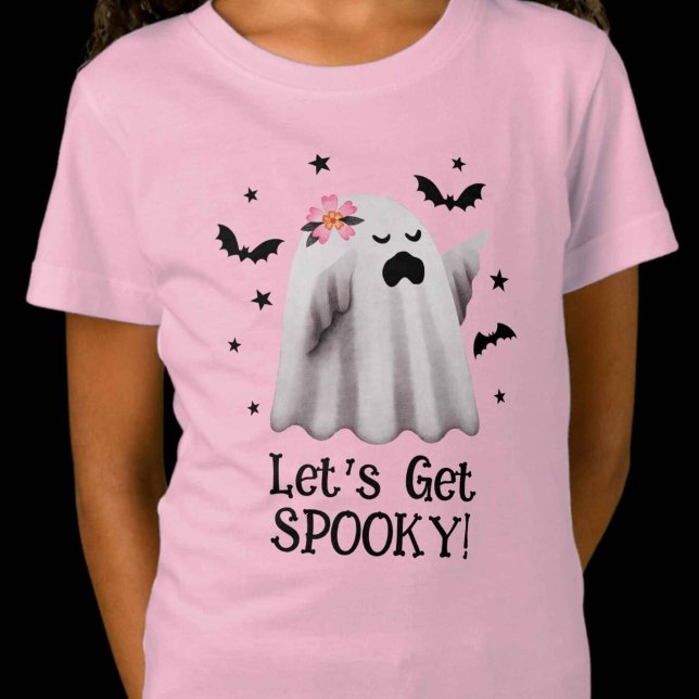 Cute Ghost Let's Get Spooky Halloween T-Shirt (Cute Ghost Let's Get Spooky Halloween T-Shirt)