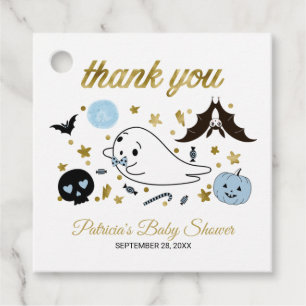 Cute Ghost Little Boo Halloween Baby Shower Favour Tags