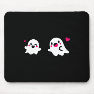 Cute ghost love mouse mat