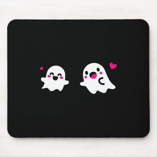 Cute ghost love  mouse mat (Front)