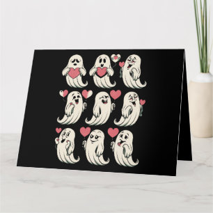 Cute Ghost Lover Heart Valentines Day Funny Couple Card