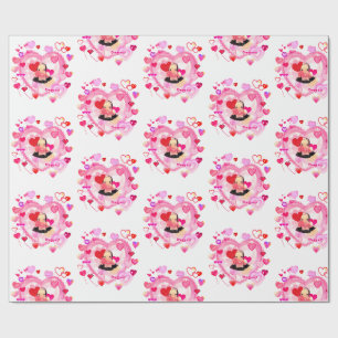 Cute Ghost Maid Pattern Wrapping Paper
