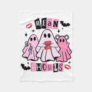 Cute Ghost Mean Ghouls Funny Halloween Costume Spo Fleece Blanket