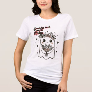 Cute Ghost Mom – Spooky Sweet Mother's Day Art Tri-Blend Shirt