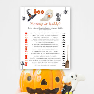 Cute ghost - mummy or daddy baby shower game