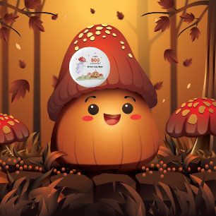 Cute Ghost Mushroom Halloween Fall Baby Shower 3 Cm Round Badge