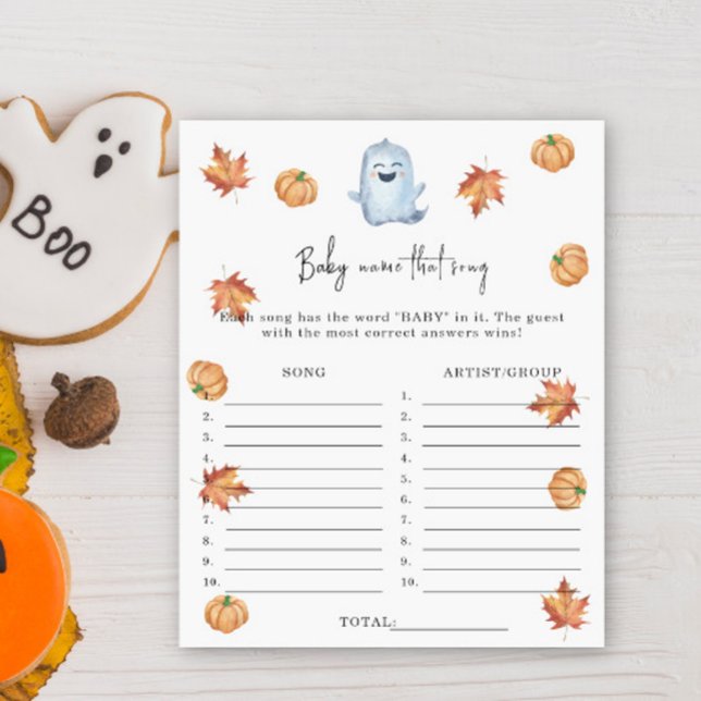 Cute ghost - Name that song baby shower game (Creator Uploaded)