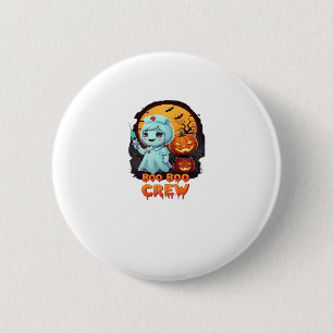 Cute Ghost Nurse - Boo Boo Crew Halloween Fun Clas 6 Cm Round Badge