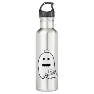 Cute Ghost Nurse Halloween Hand drawn Hospital Sta 710 Ml Water Bottle