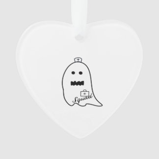 Cute Ghost Nurse Halloween Hand drawn Hospital Sta Ornament