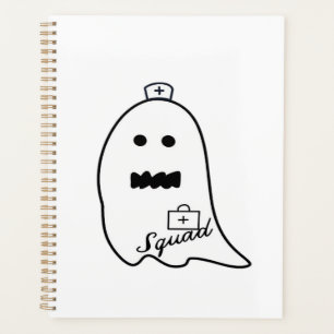 Cute Ghost Nurse Halloween Hand drawn Hospital Sta Planner