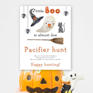 Cute ghost - Pacifier hunt game baby shower Poster