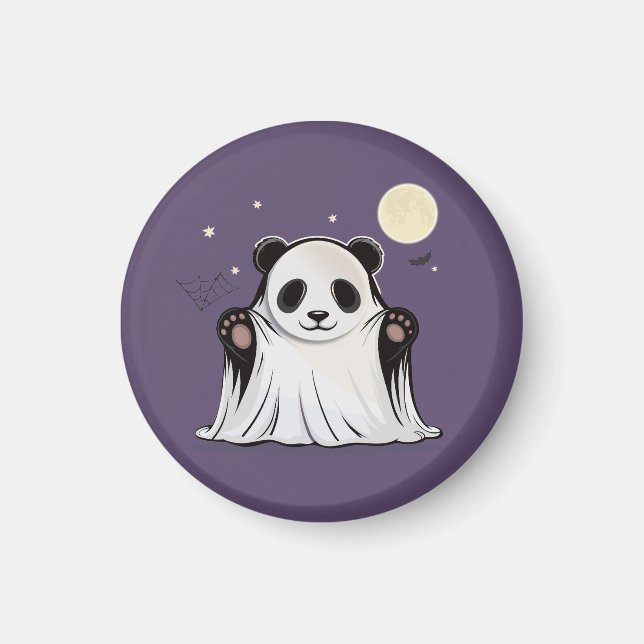 Cute Ghost Panda Under the Moon  Magnet (Front)
