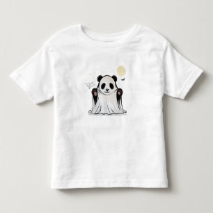 Cute Ghost Panda Under the Moon Toddler T-Shirt