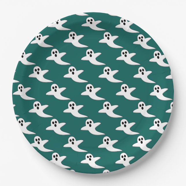 Cute Ghost Paper Plate (Front)