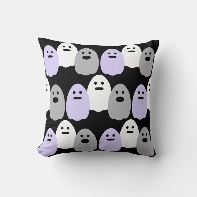 Cute Ghost Pattern Cushion (Front)