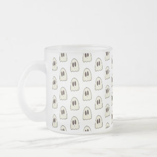 Cute Ghost Pattern Frosted Glass Coffee Mug