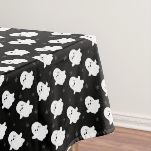 Cute Ghost Pattern – Halloween Seamless Design Tablecloth