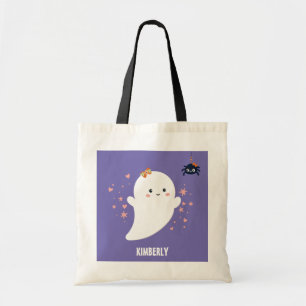 Cute Ghost Personalised Halloween Tote Bag