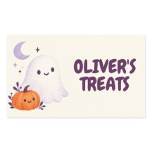Cute Ghost Personalised Halloween Treat Bag