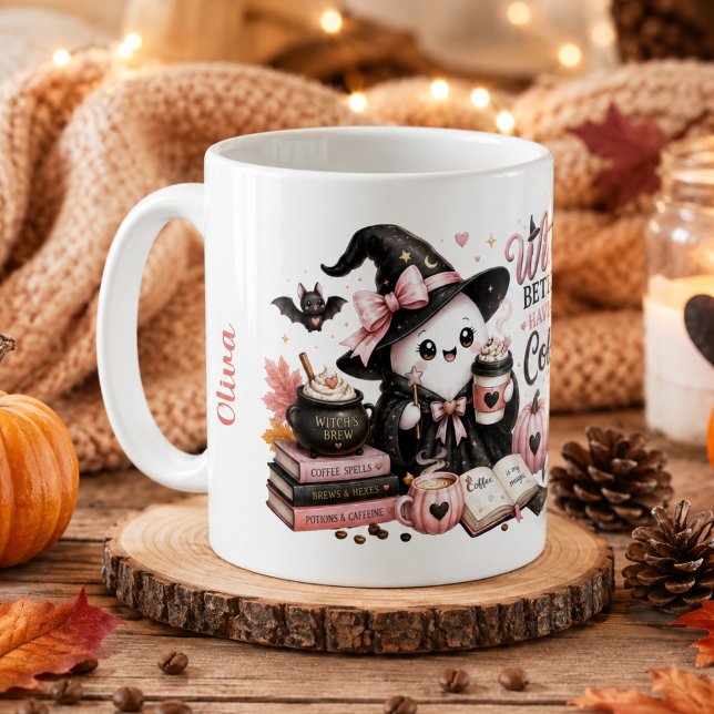 Cute Ghost Personalised Pumpkin Season Mug (Creator Uploaded)