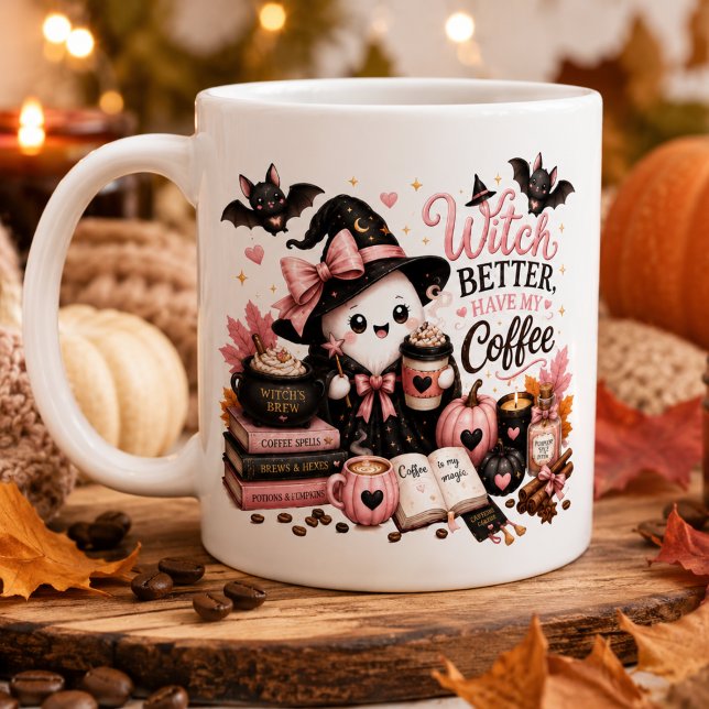 Cute Ghost Personalised Pumpkin Season Mug (Creator Uploaded)