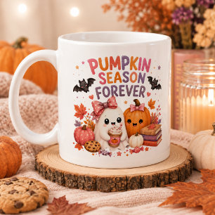 Cute Ghost Personalised Pumpkin Season Mug