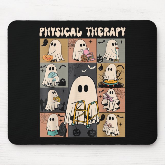 Cute Ghost Physical Therapy Pt Physical Therast Ha Mouse Mat (Front)