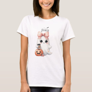 Cute Ghost Pumpkin Bat Halloween T-Shirt