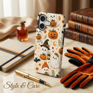 Cute Ghost & Pumpkin Halloween Pattern