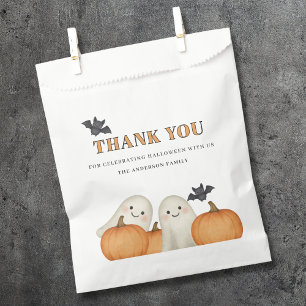 Cute Ghost Pumpkin Halloween Thank You Favour Bags