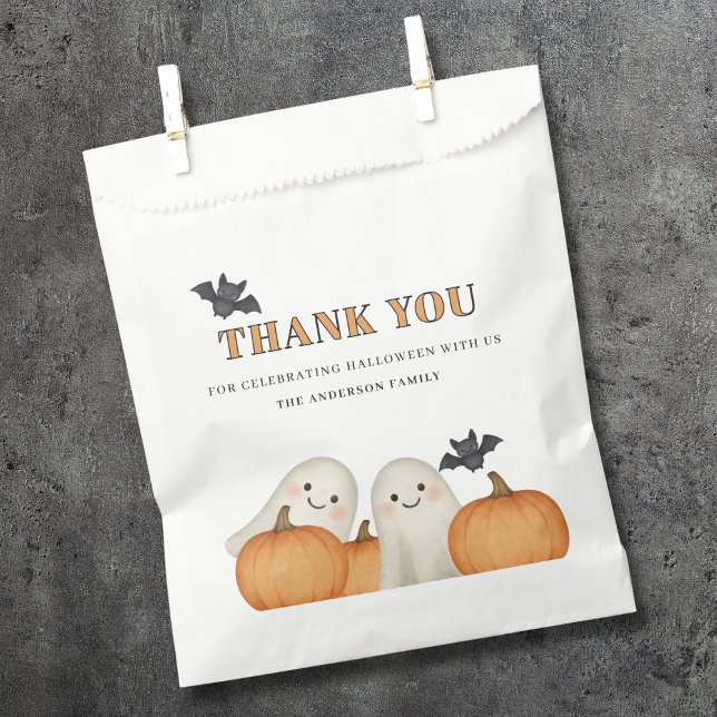 Cute Ghost Pumpkin Halloween Thank You  Favour Bags (Creator Uploaded)