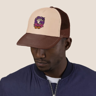 Cute Ghost & Pumpkin -Happy Halloween Trucker Hat