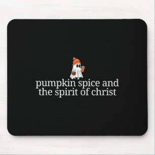 Cute Ghost Pumpkin Spice Coffee And The Spirit Of Mouse Mat