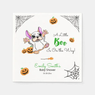 Cute ghost pumpkins Halloween Baby Shower Napkin