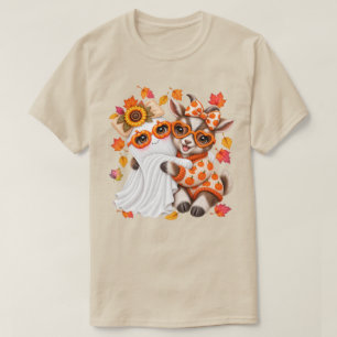 Cute Ghost Pygmy Goat Halloween Fall Autumn T-Shirt