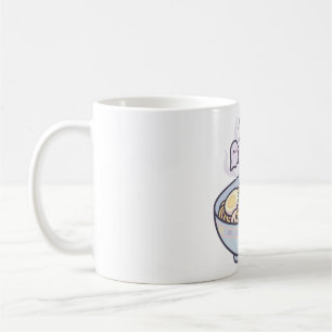 Cute Ghost Ramen Bowl Halloween Art Coffee Mug
