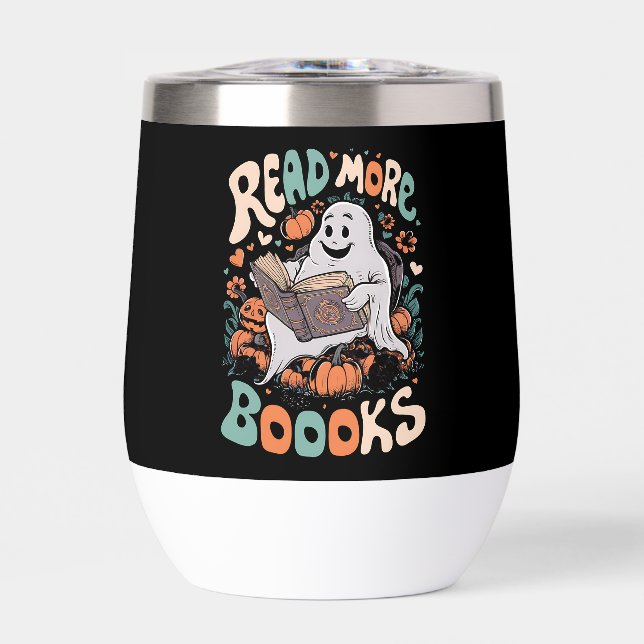 Cute Ghost Read More Books Teacher Halloween  (Front)