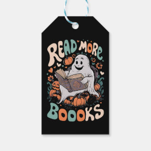 Cute Ghost Read More Books Teacher Halloween Gift Tags