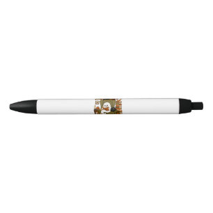 Cute Ghost Reading Book Black Cat Fall Pumpkin Ink Pen