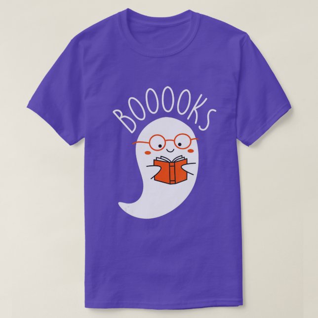 Cute Ghost Reading Book Matching Books Lover Men W T-Shirt (Design Front)