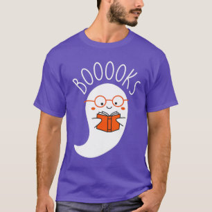 Cute Ghost Reading Book Matching Books Lover Men W T-Shirt