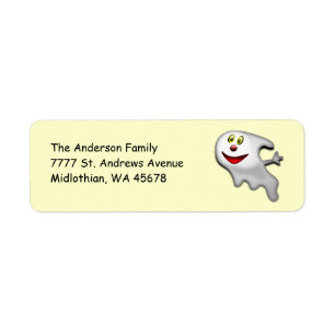 Cute Ghost Return Address Label