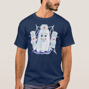Cute Ghost RN Nurse Halloween Costume Boo Boo Crew T-Shirt