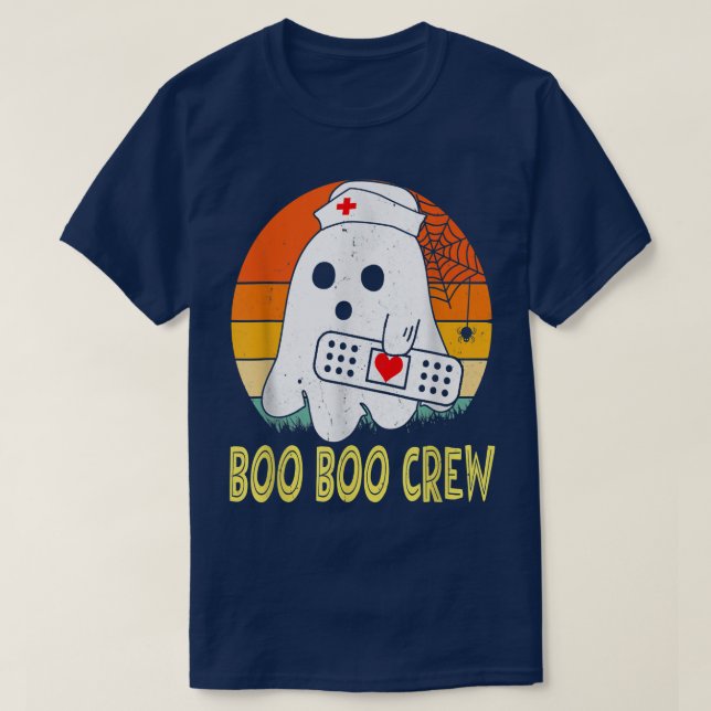 Cute Ghost RN Nurse Halloween Costume Shirts, Boo  T-Shirt (Design Front)