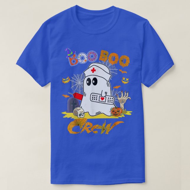 Cute Ghost RN Nurse Halloween Costume Shirts, Boo  T-Shirt (Design Front)