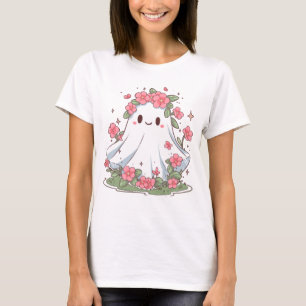 Cute Ghost Spooky Halloween Tshirt Gift For Girls