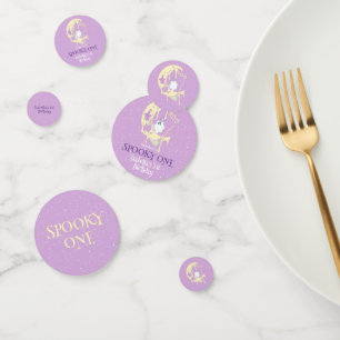 Cute Ghost Spooky One First Birthday Halloween Confetti